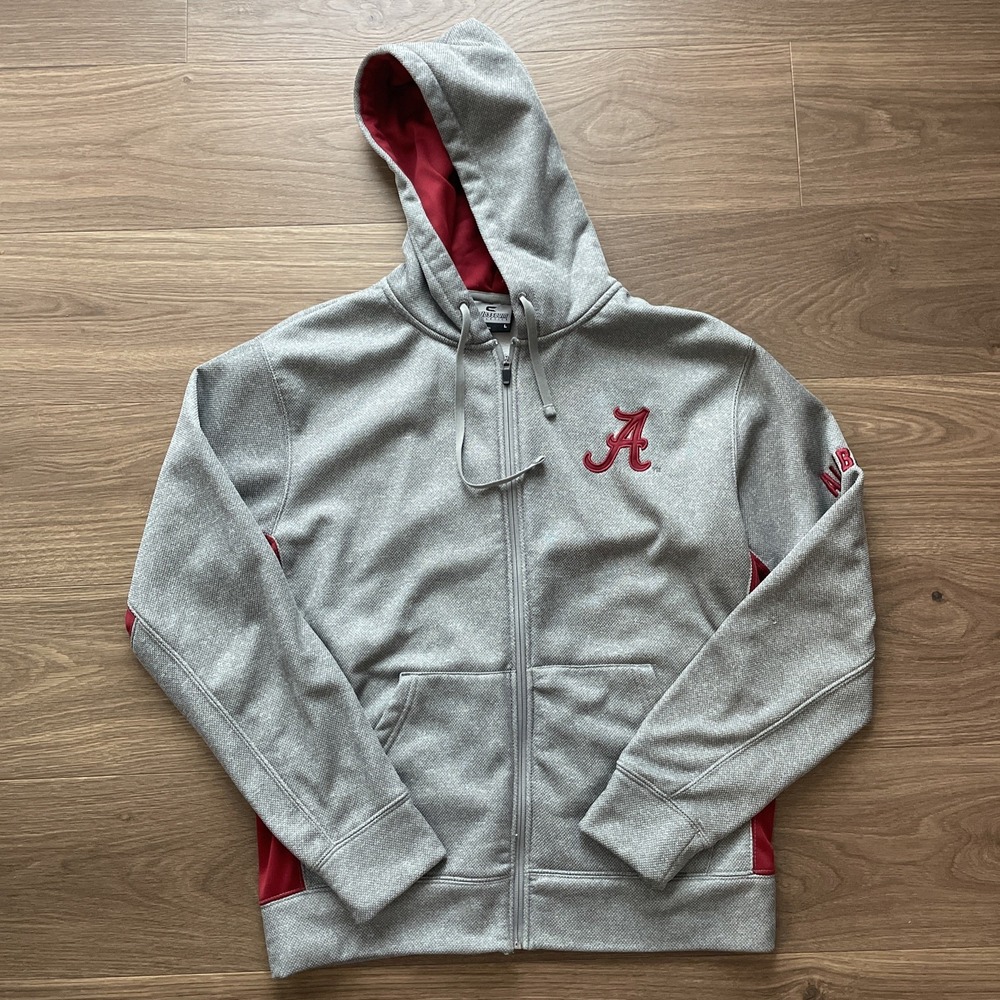 Alabama Crimson Tide Full Zip Hoodie Colosseum Athletics Sweatshirt Size Large